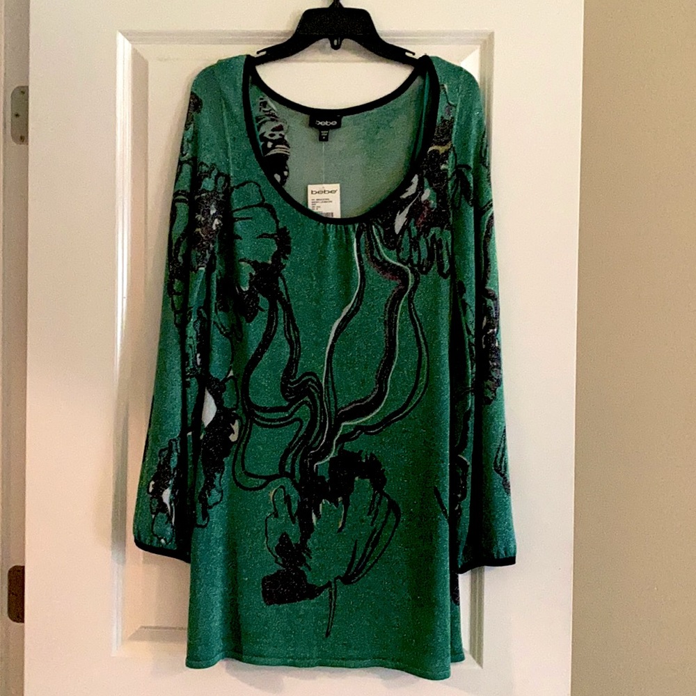 Bebe Green/ Black Cocktail/ Night Out Dress M